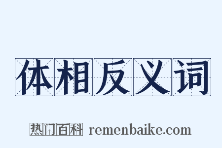 体相反义词是什么意思的图片